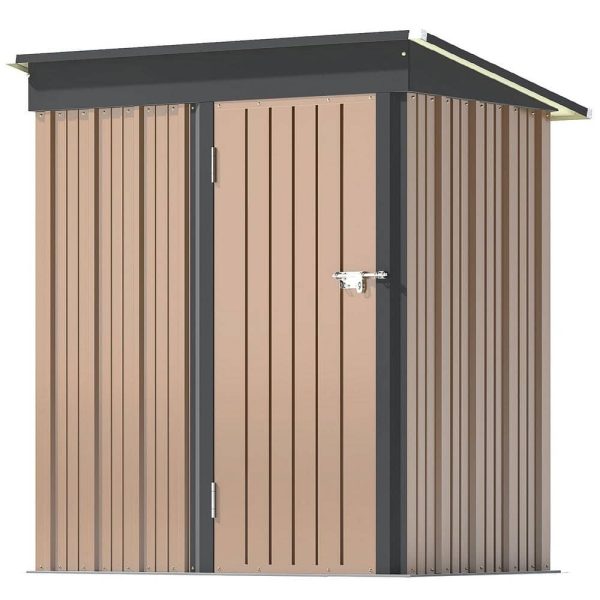 Brown Patiowell Metal Sheds Pams53bn 64 1000 600x600 